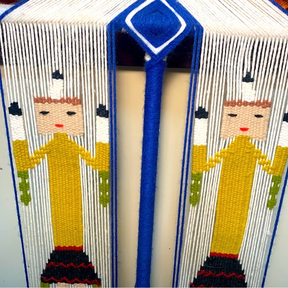 VTG Navajo Yei  Madala Gods Textile Fiber Wall Art 20" Beautiful colors - Picture 5 of 13